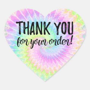 Thank you for your order tie dye sticker