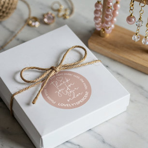 Thank you for your Order Trendy Script Promo Code Classic Round Sticker