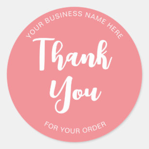 Thank you for your order typography classic round  classic round sticker