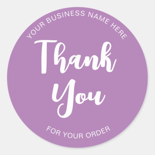 Thank you for your order typography classic round  classic round sticker