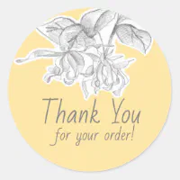 French Thank You So Much Merci Beaucoup Classic Round Sticker