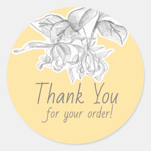 Thank You For Your Order Ylang Ylang Essential Oil Classic Round Sticker
