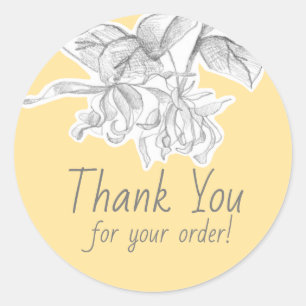 Thank You For Your Order Ylang Ylang Essential Oil Classic Round Sticker