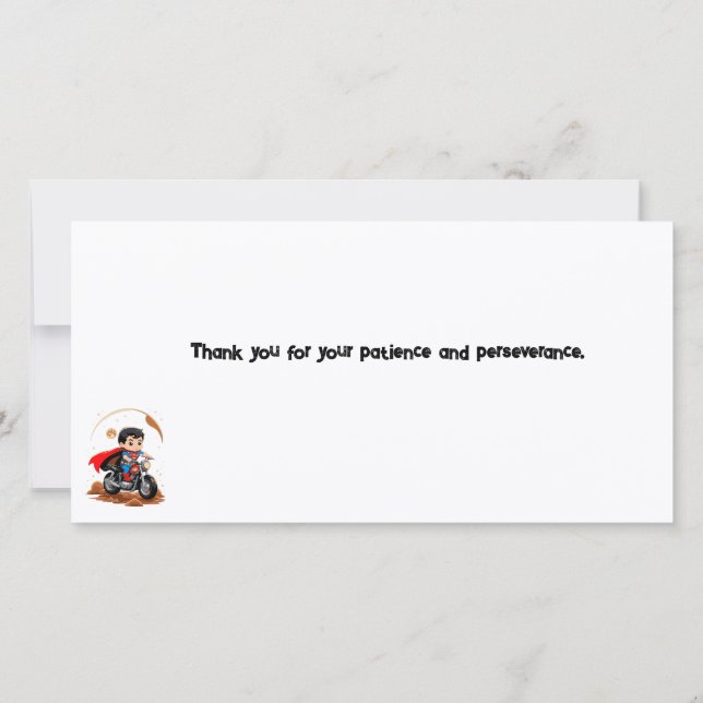 Thank you for your patience and perseverance. card (Back)