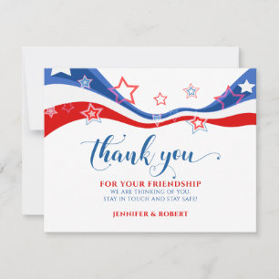 Thank you for your patriotic friends card