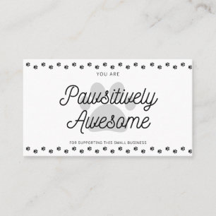Thank you for your purchase Animal Themed Business Card