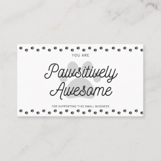 Thank you for your purchase Animal Themed Business Card