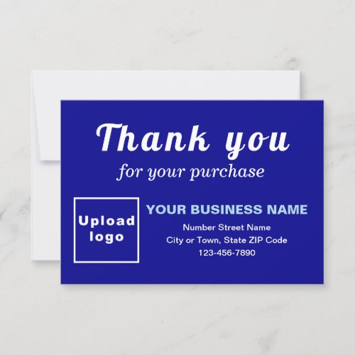 Thank You For Your Purchase Blue Flat Card