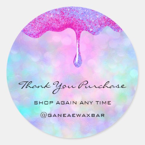 Thank You For Your Purchase Boutique Holograph Classic Round Sticker
