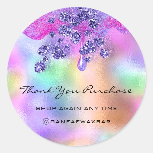 Thank You For Your Purchase Boutique Holograph VIP Classic Round Sticker