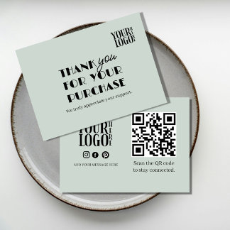 Thank You for Your Purchase Business Card | Minima
