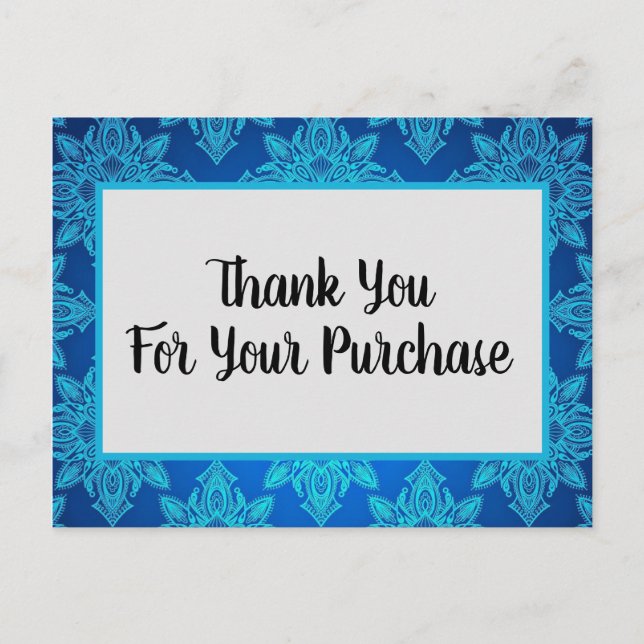 Thank You for Your Purchase Business Postcard (Front)
