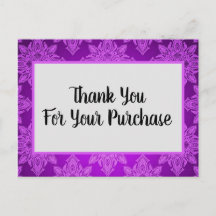 Thank You for Your Purchase Business Postcard
