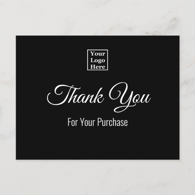 Thank You For Your Purchase Business Template Postcard (Front)