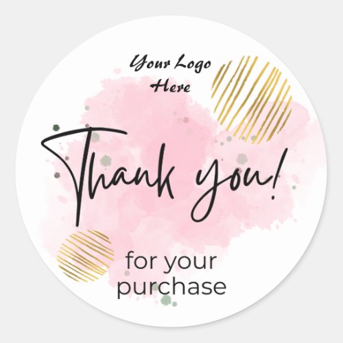 Thank You For Your Purchase Classic Round Sticker