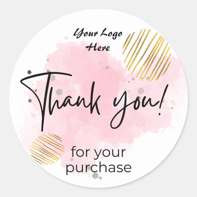 Thank You For Your Purchase Classic Round Sticker | Zazzle