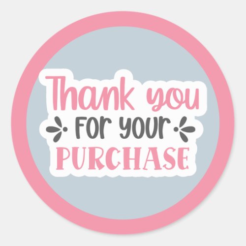 Thank You For Your Purchase Classic Round Sticker