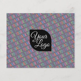 Thank You For Your Purchase Colorful Fun Add Logo