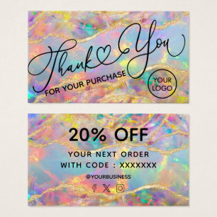 thank you for your purchase colorful opal