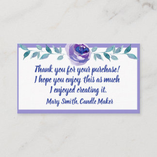 THANK YOU FOR YOUR PURCHASE ENCLOSURE CARDS