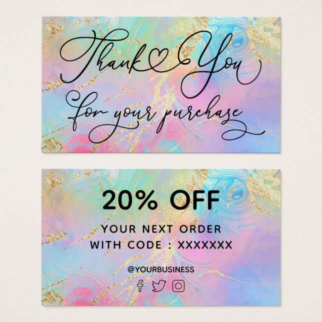 thank you for your purchase fluid marble (Front & Back)