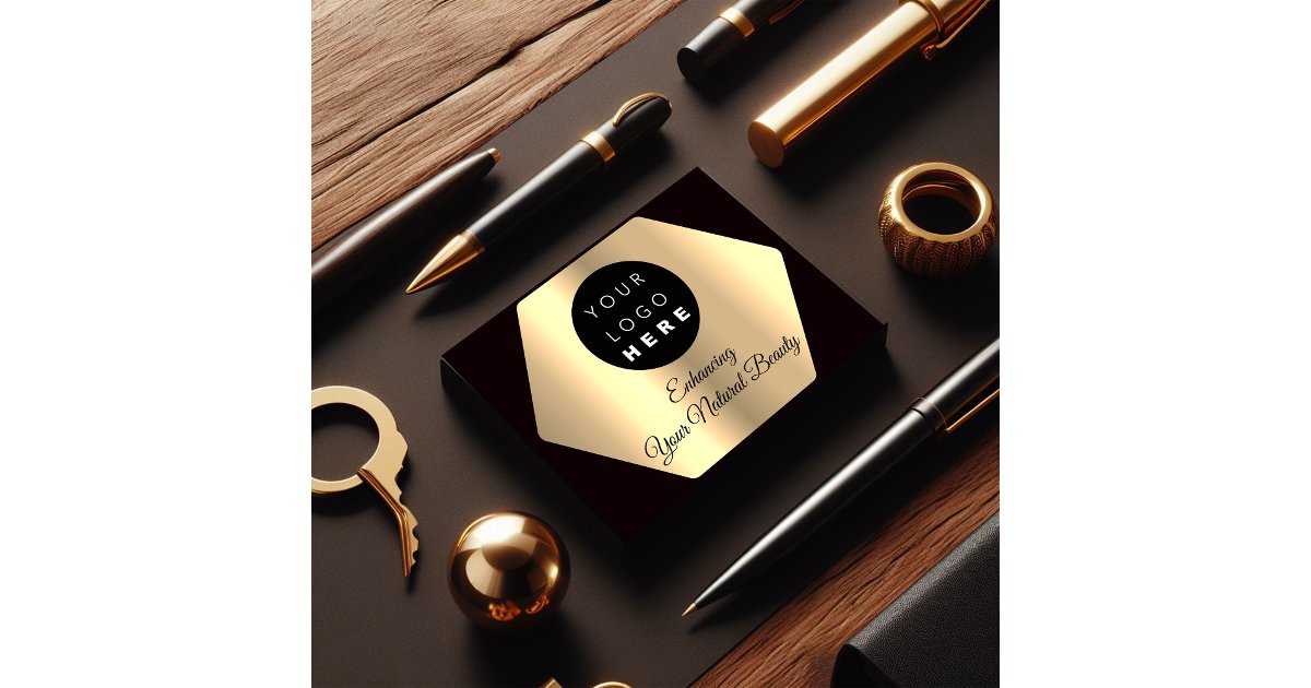 Thank You For YouR Purchase Gold Custom Logo Business Card | Zazzle