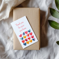 Thank you for your purchase love heart insert card