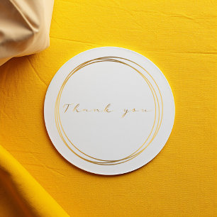 Thank you for your purchase luxury gold rings classic round sticker