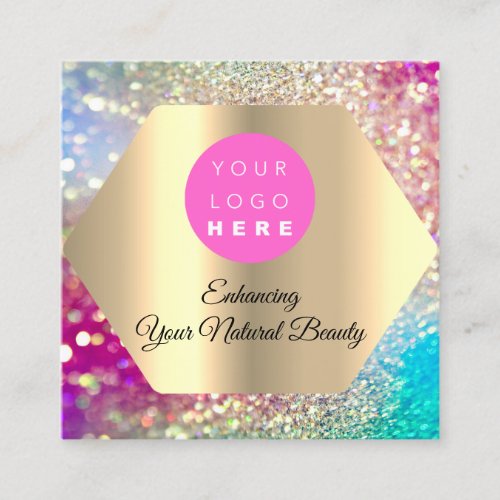 Thank You For Your Purchase Luxury Logo Square Business Card