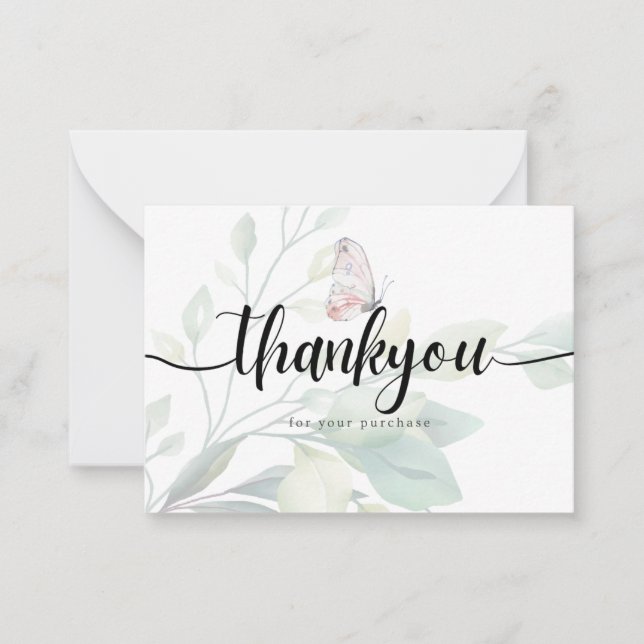 Thank You For Your Purchase Note Card (Front)