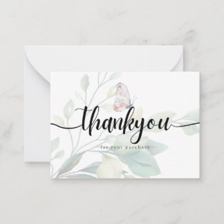Thank You For Your Purchase Note Card
