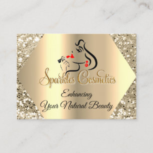 Thank You For Your Purchase Order Glitter Logo Business Card