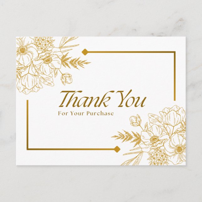 Thank you for your purchase  postcard (Front)