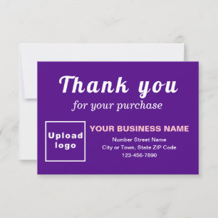 Thank You For Your Purchase Purple Flat Card