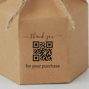 Thank you for your purchase QR code Rubber Stamp