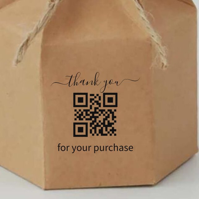  Thank you for your purchase QR code Rubber Stamp (Creator Uploaded)