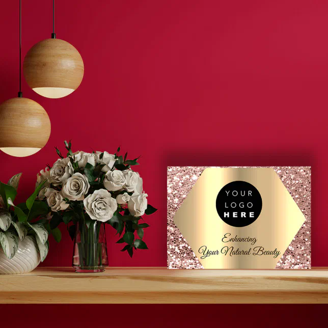 Thank You For Your Purchase Rose Gold Logo Business Card | Zazzle