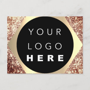 Thank you for your purchase rose Gold logo Postcard