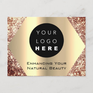 Thank you for your purchase rose Gold Postcard