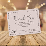 Thank You for Your Purchase Small Business Card |<br><div class="desc">This “Thank You for Your Purchase” card template is designed for small businesses, handmade sellers, and online shops. Add your own logo, message, and discount code to create a professional, on-brand insert for your packages. Features: • Editable online in Zazzle – add your own text, logo, and colours • “Thank...</div>