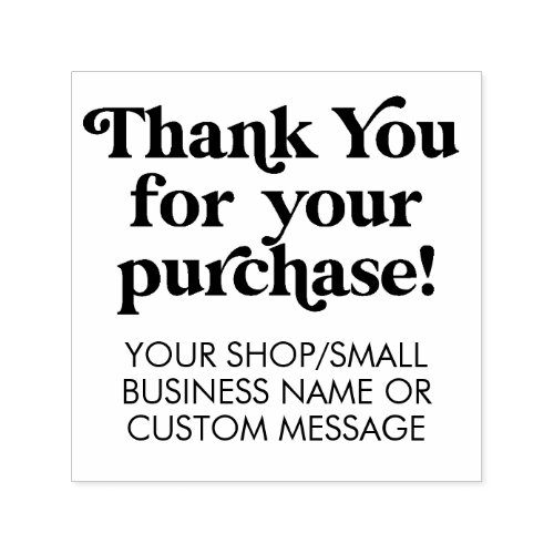 Thank you for your purchase Small Business Custom  Self_inking Stamp