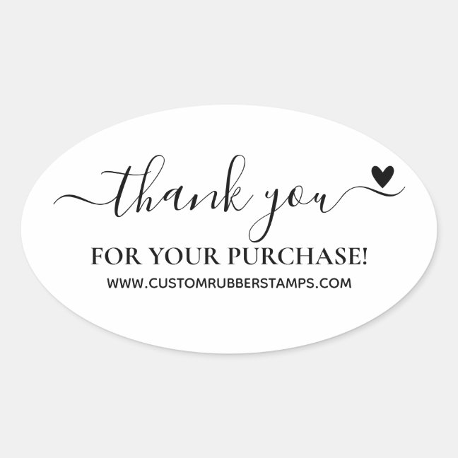 Thank You For Your Purchase | Small Business Oval Sticker