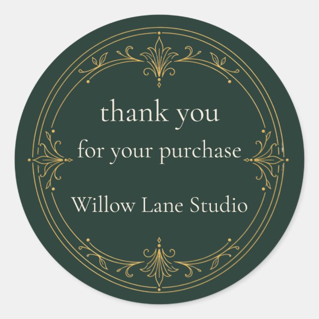 Thank You for Your Purchase Sticker (Front)