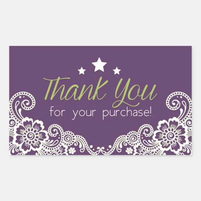 Thank You For Your Purchase Sticker Zazzle Com