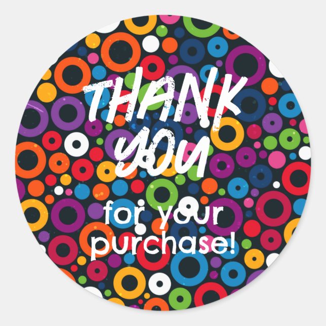 Thank You for Your Purchase Sticker Color Circles (Front)