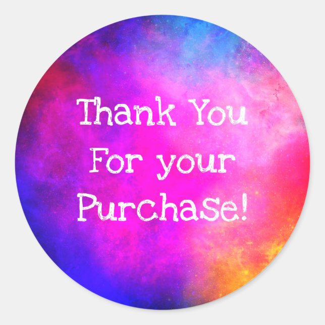 Thank you for your purchase stickers (Front)