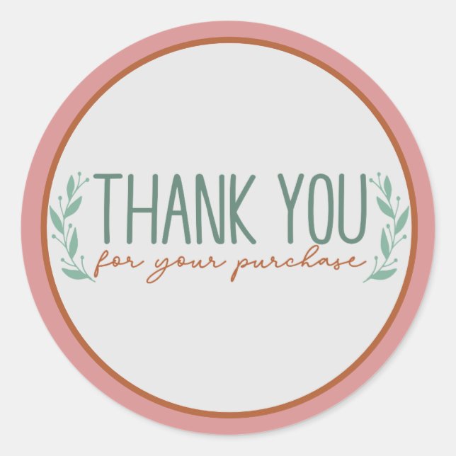 Thank You for Your Purchase Stickers (Front)