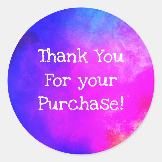 Thank you for your purchase stickers (Front)