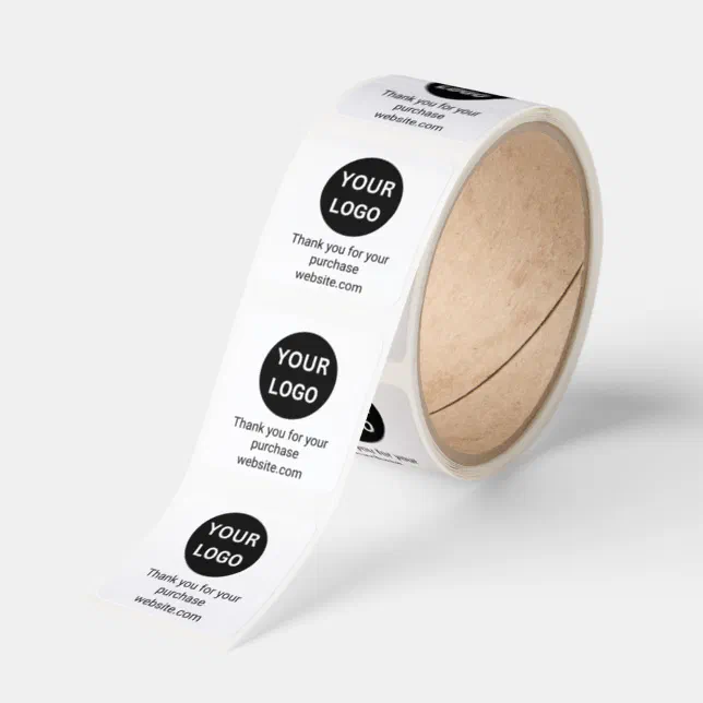 Thank You for Your Purchase Website Business Logo Square Sticker | Zazzle