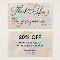 thank you for your purchase white opal